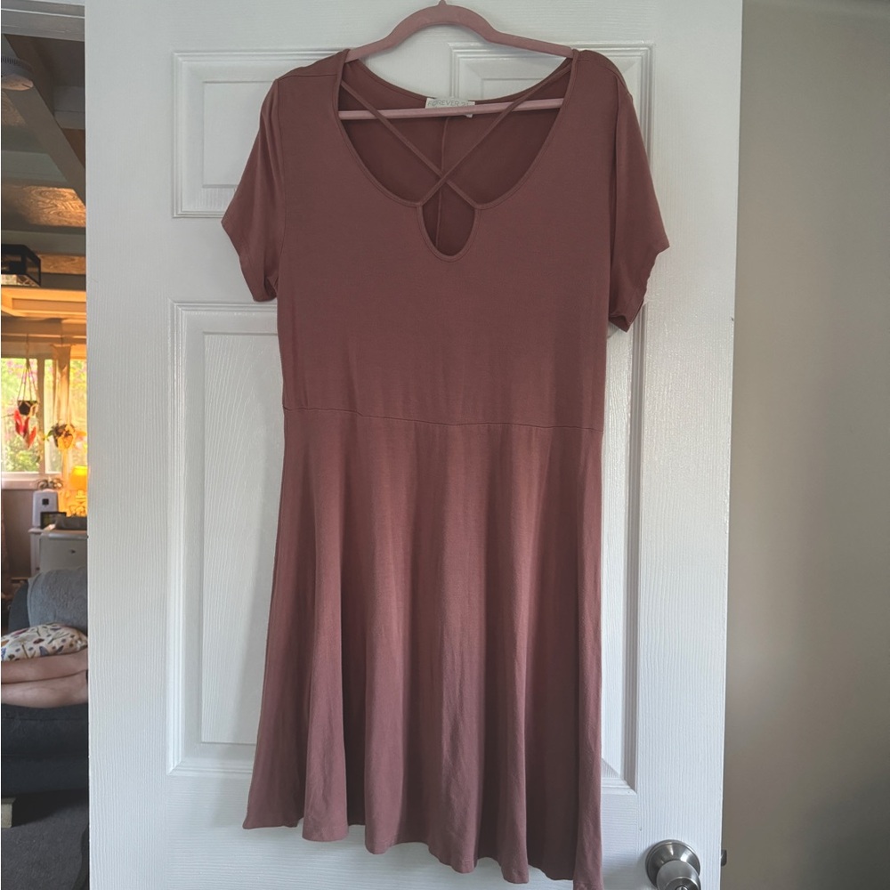 Forever21+ dusty rose dress 2x